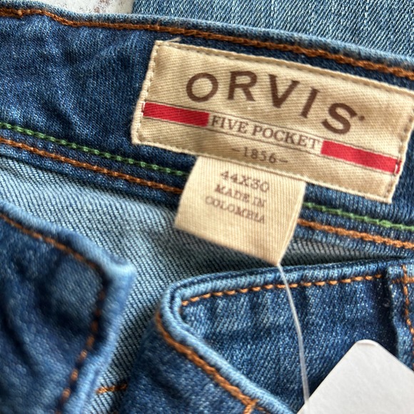 NWT Men’s Orvis 5 pocket denim stretch Jeans Antique Wash 44 x 30 Ret $98 - Picture 3 of 8